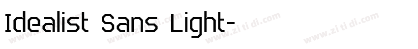 Idealist Sans Light字体转换